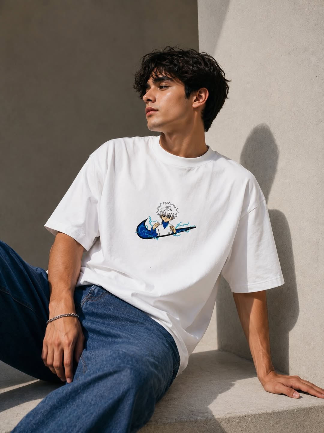 Volt Arc Embroidered Oversized T-Shirt
