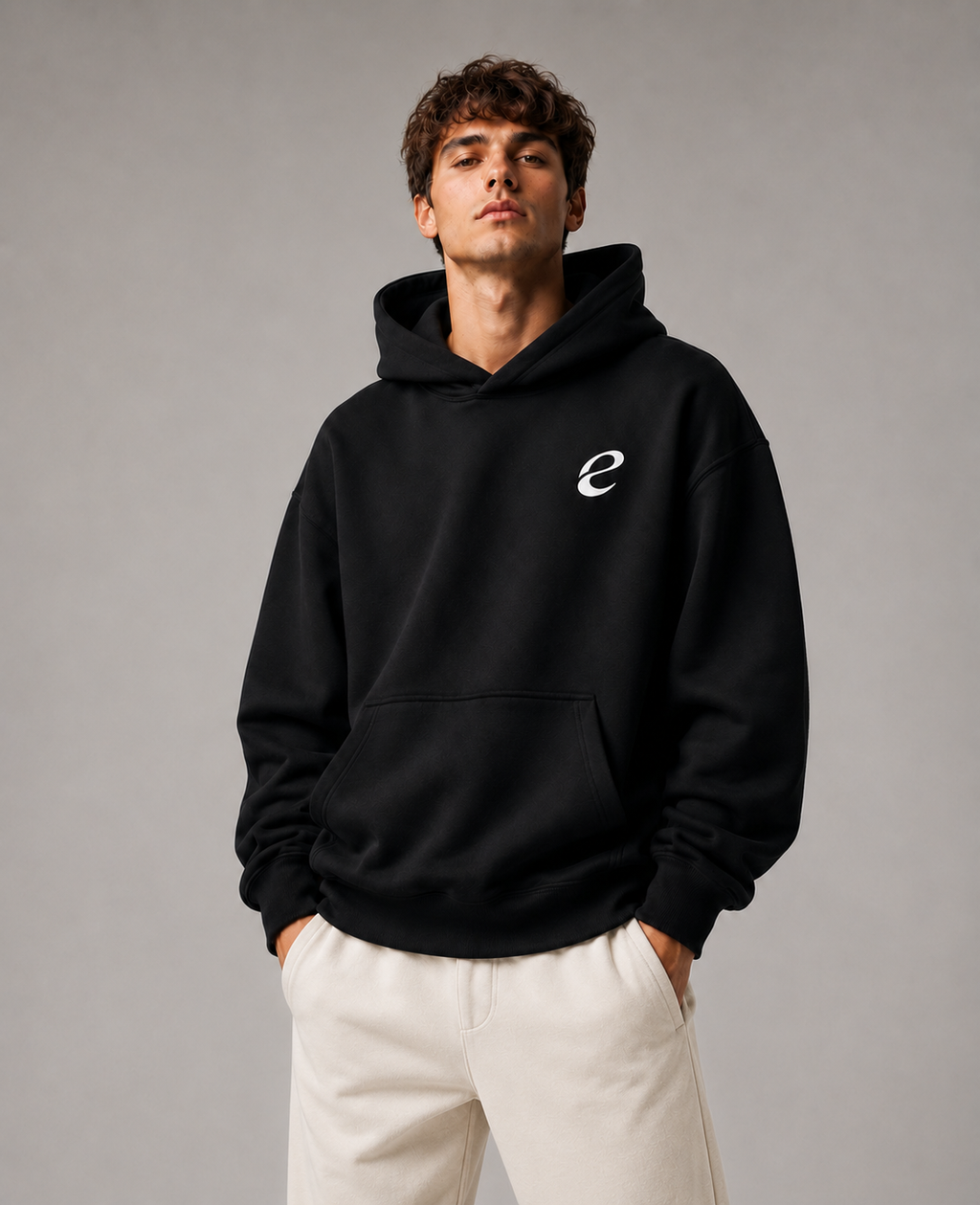 EVERYCLOTHING Signature Black Hoodie