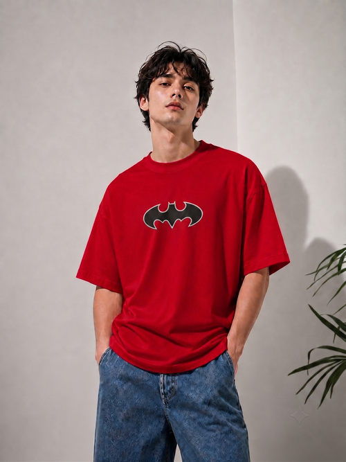 Batman Edition Embroidered Oversized T-Shirt