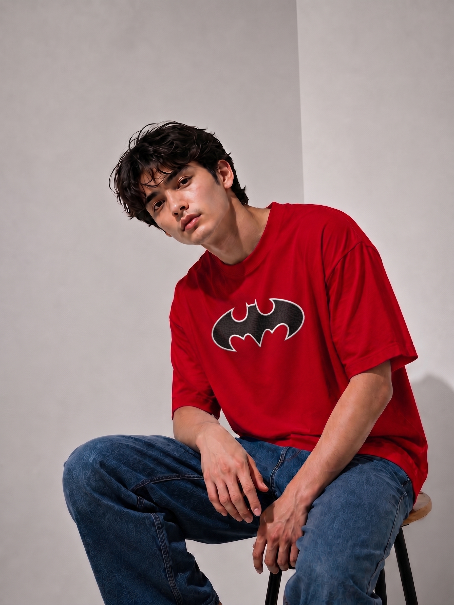 Batman Edition Embroidered Oversized T-Shirt