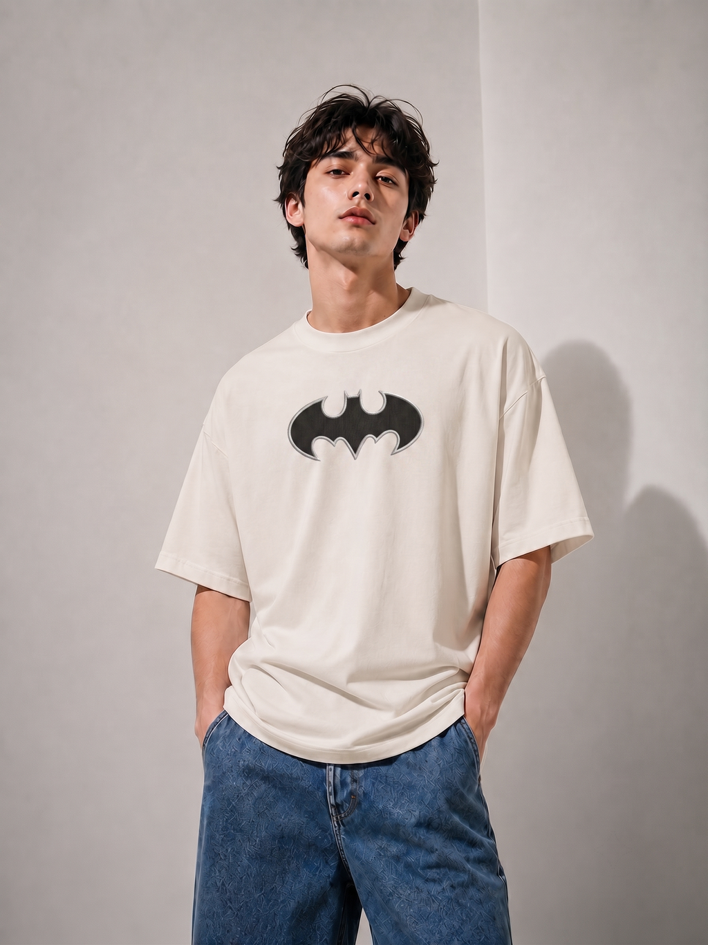 Batman Edition Embroidered Oversized T-Shirt
