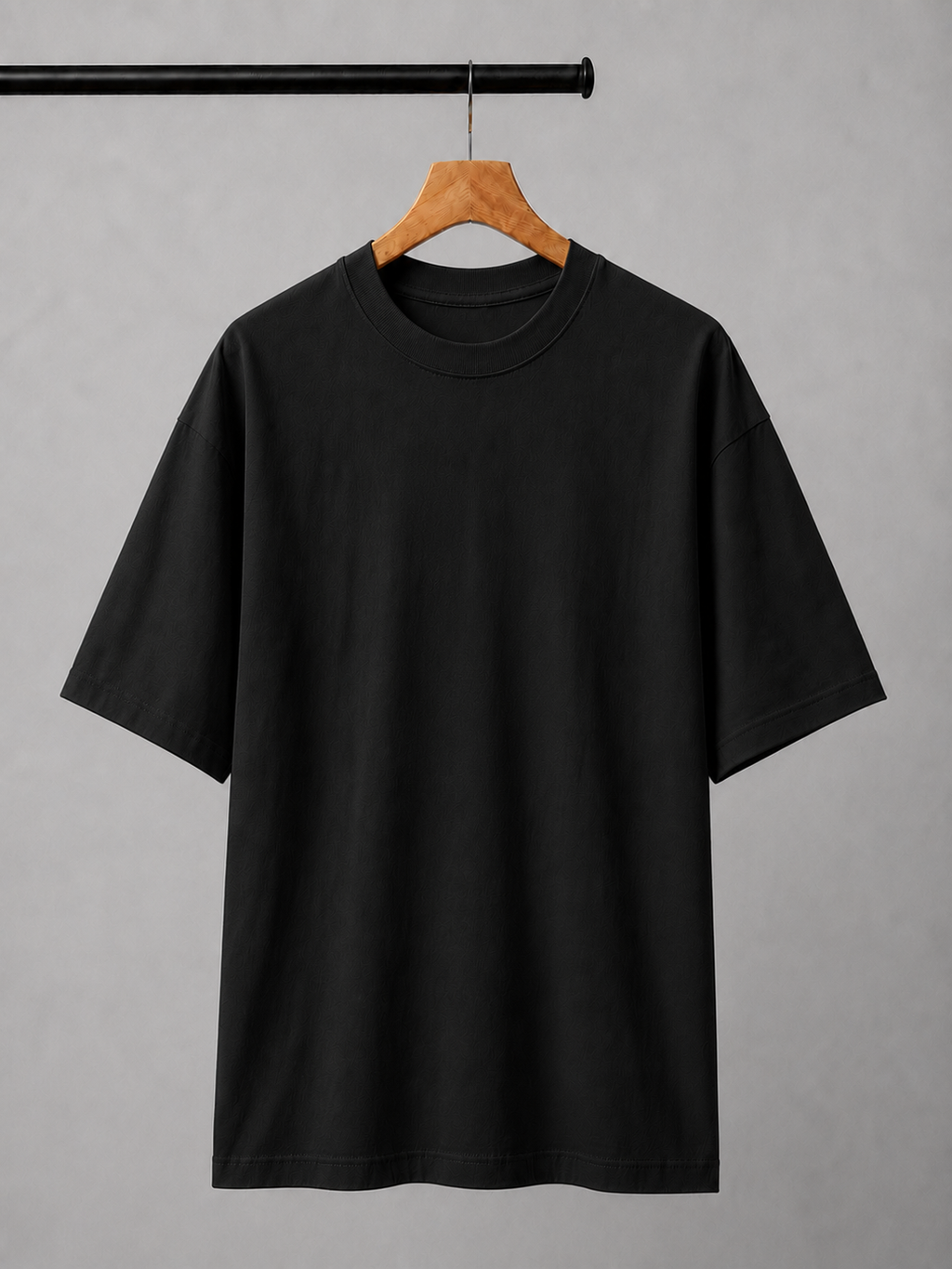 EVERYCLOTHING Signature Black Oversized T-Shirt