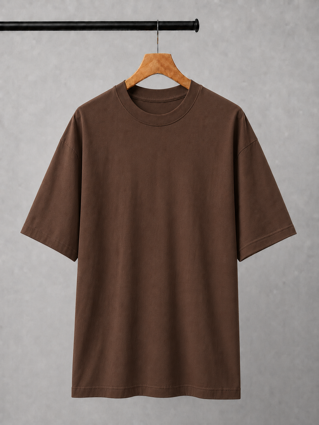EVERYCLOTHING Signature Brown Oversized T-Shirt