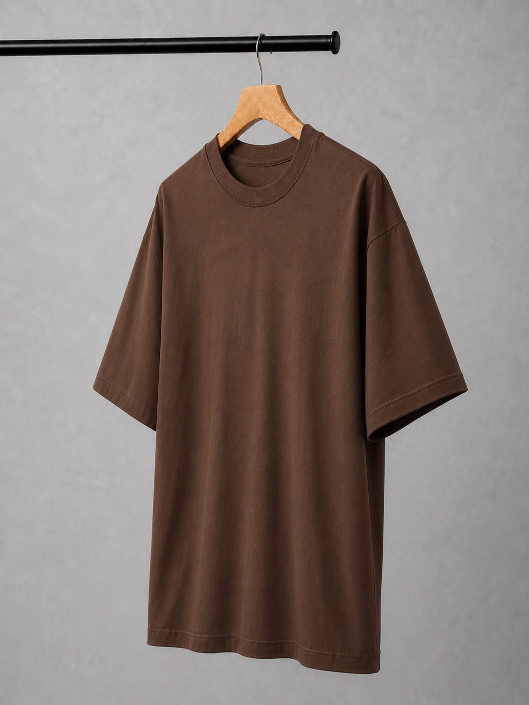 EVERYCLOTHING Signature Brown Oversized T-Shirt