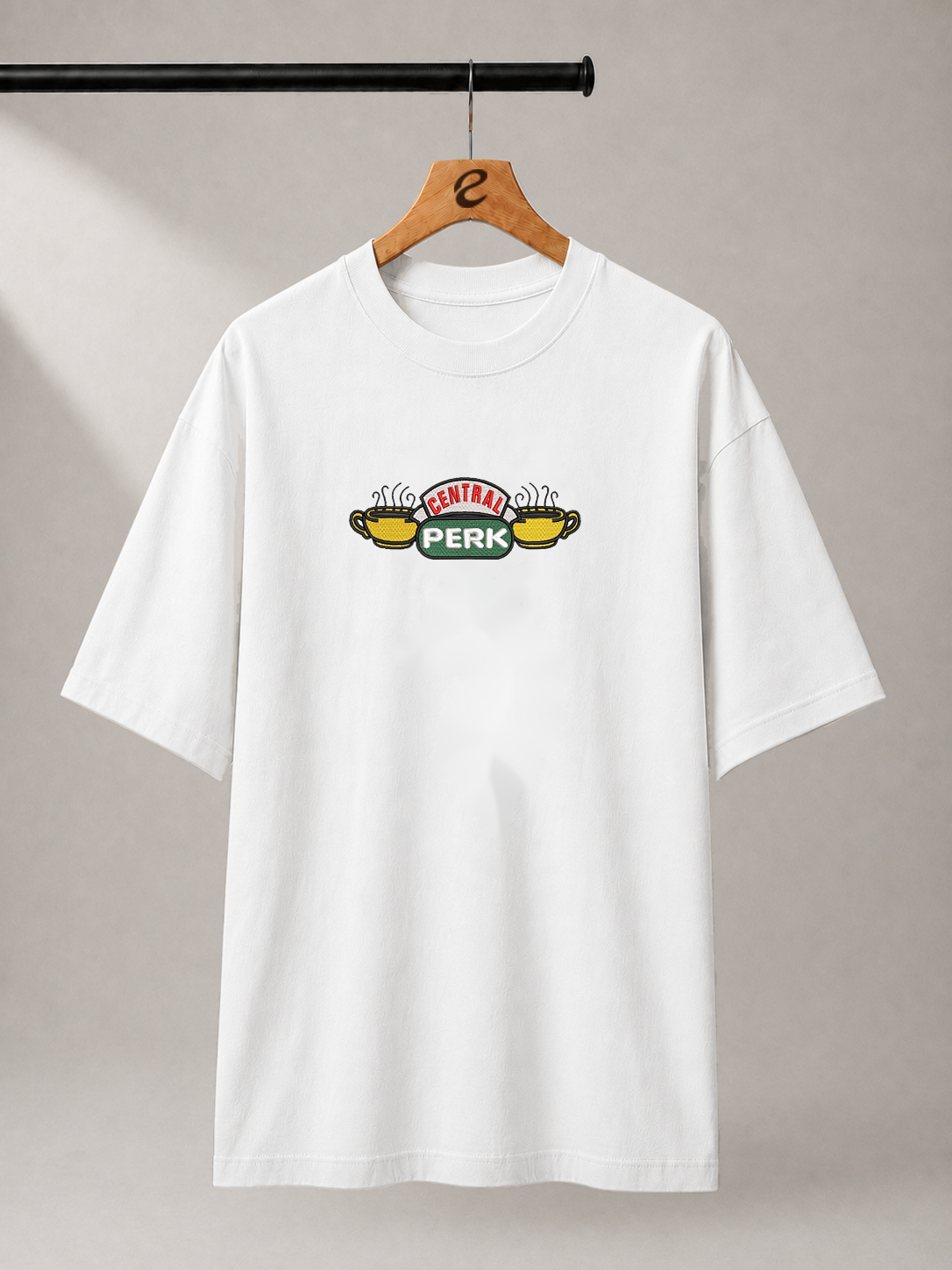 Central Perk Embroidered Oversized T-Shirt