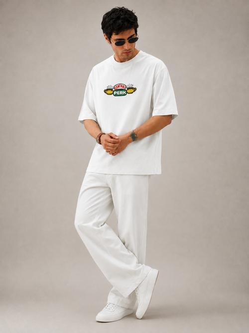 Central Perk Embroidered Oversized T-Shirt