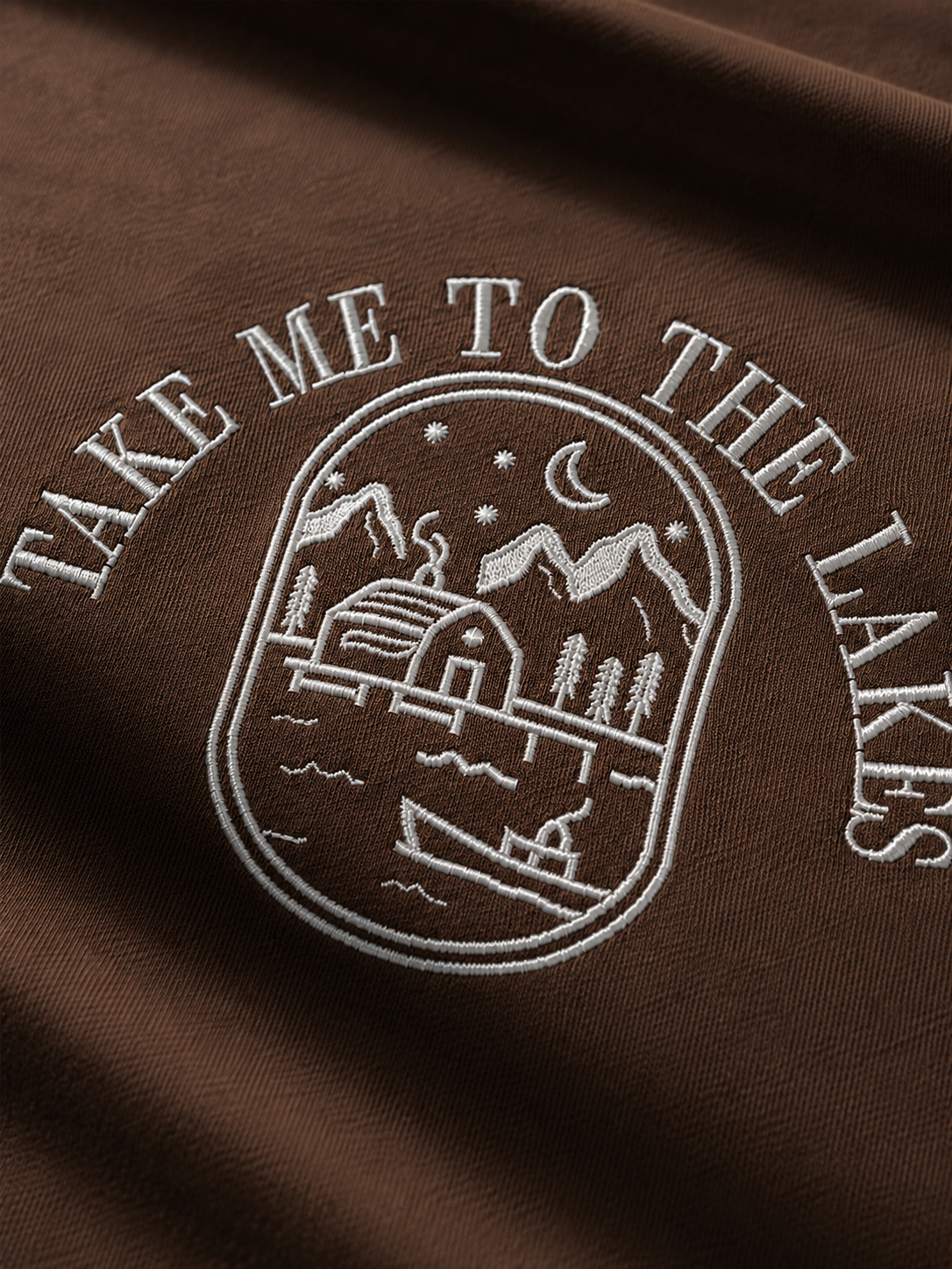 Midnight Lakes Embroidered Oversized T-Shirt
