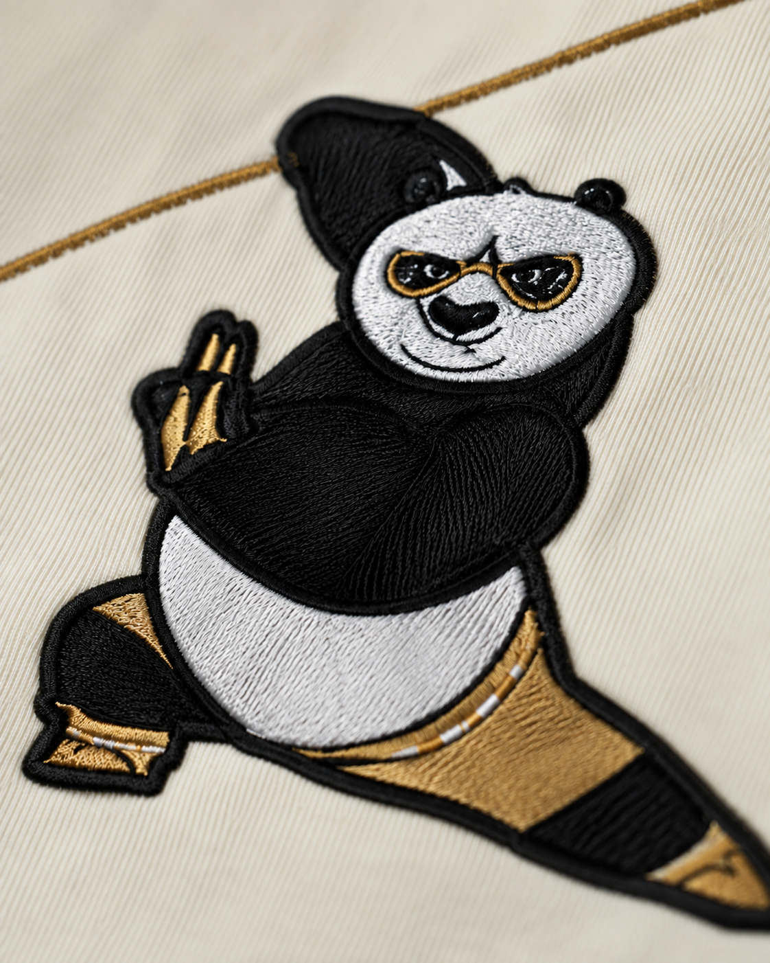 Panda Strike Embroidered Oversized T-Shirt