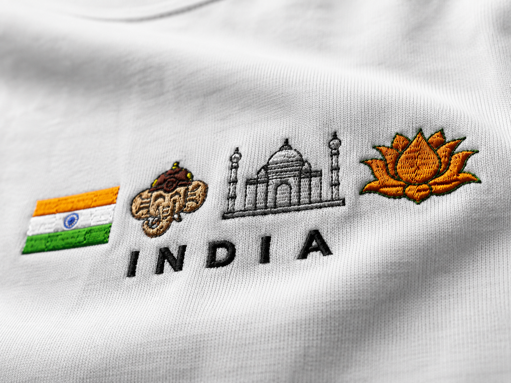Independence Day Edition Embroidered Oversized T-Shirt