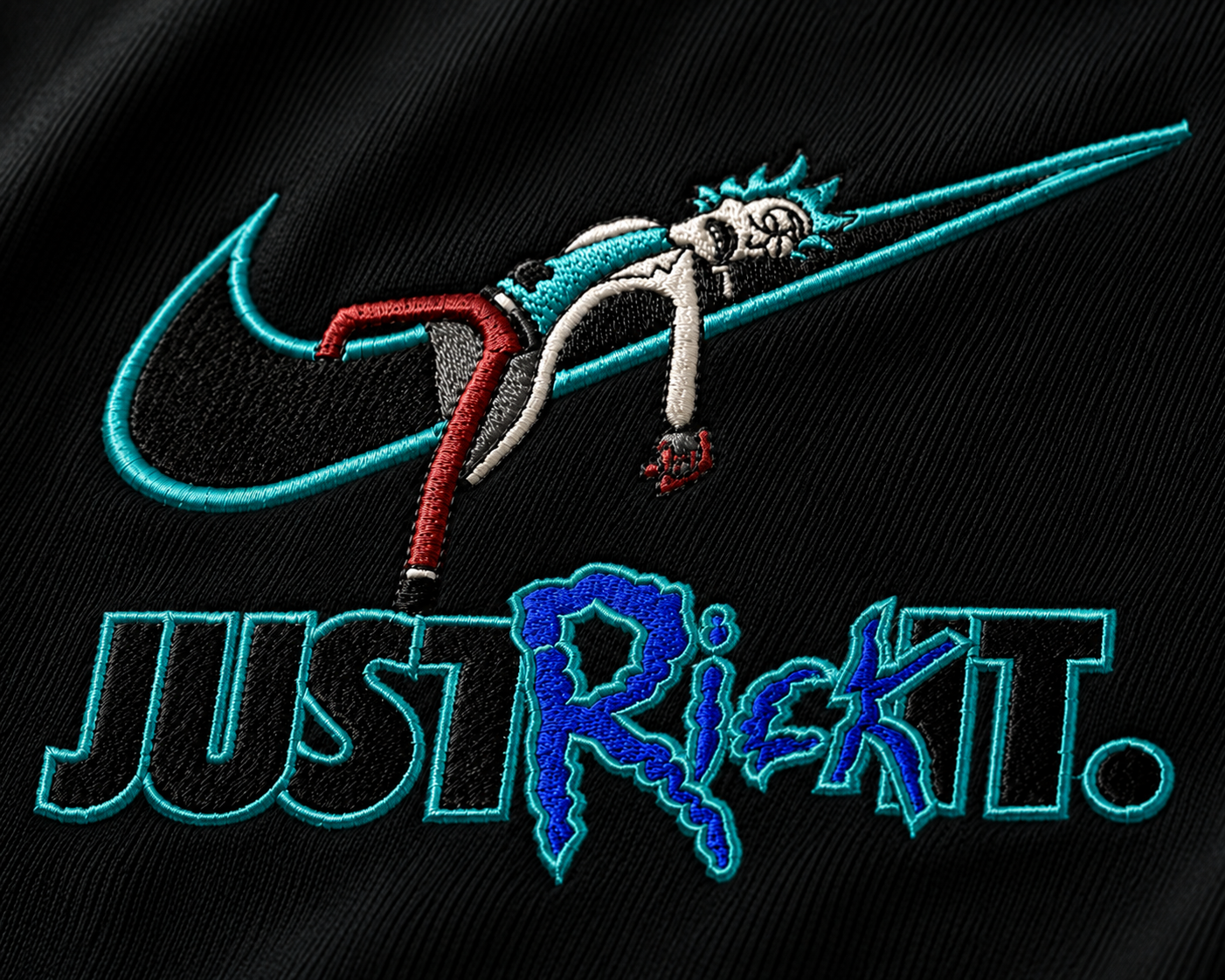 Just Rick It Embroidered Oversized T-Shirt