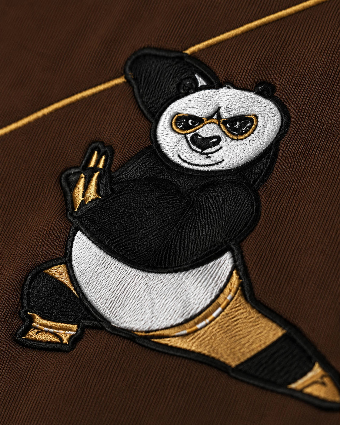 Panda Strike Embroidered Oversized T-Shirt