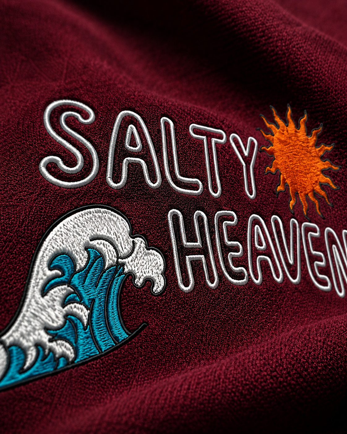 Salty Heaven Embroidered Oversized T-Shirt