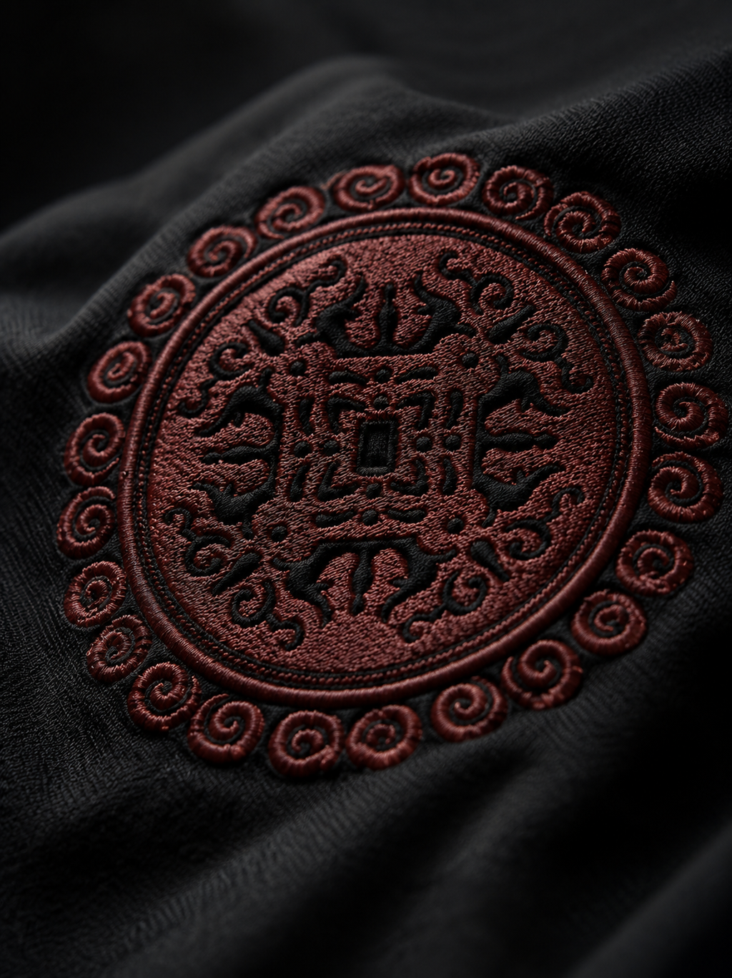 Regal Circle Embroidered Oversized T-Shirt
