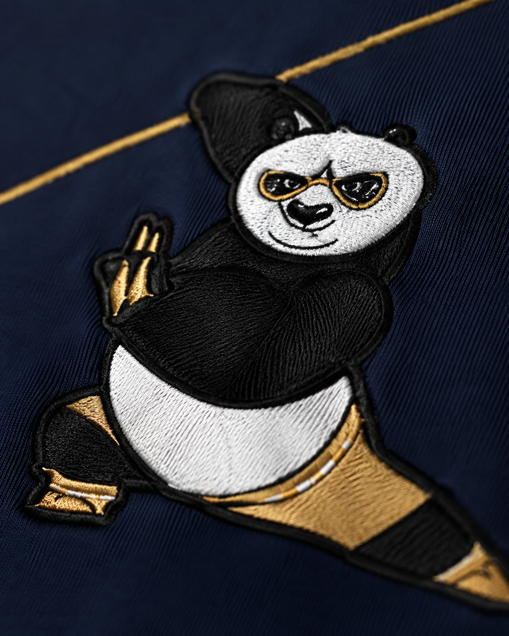 Panda Strike Embroidered Oversized T-Shirt