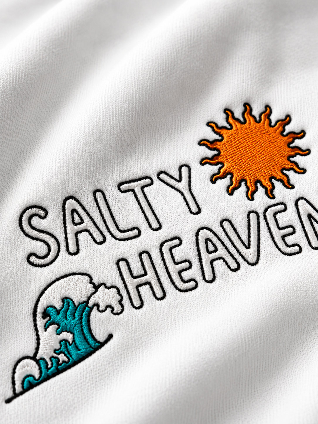Salty Heaven Embroidered Oversized T-Shirt