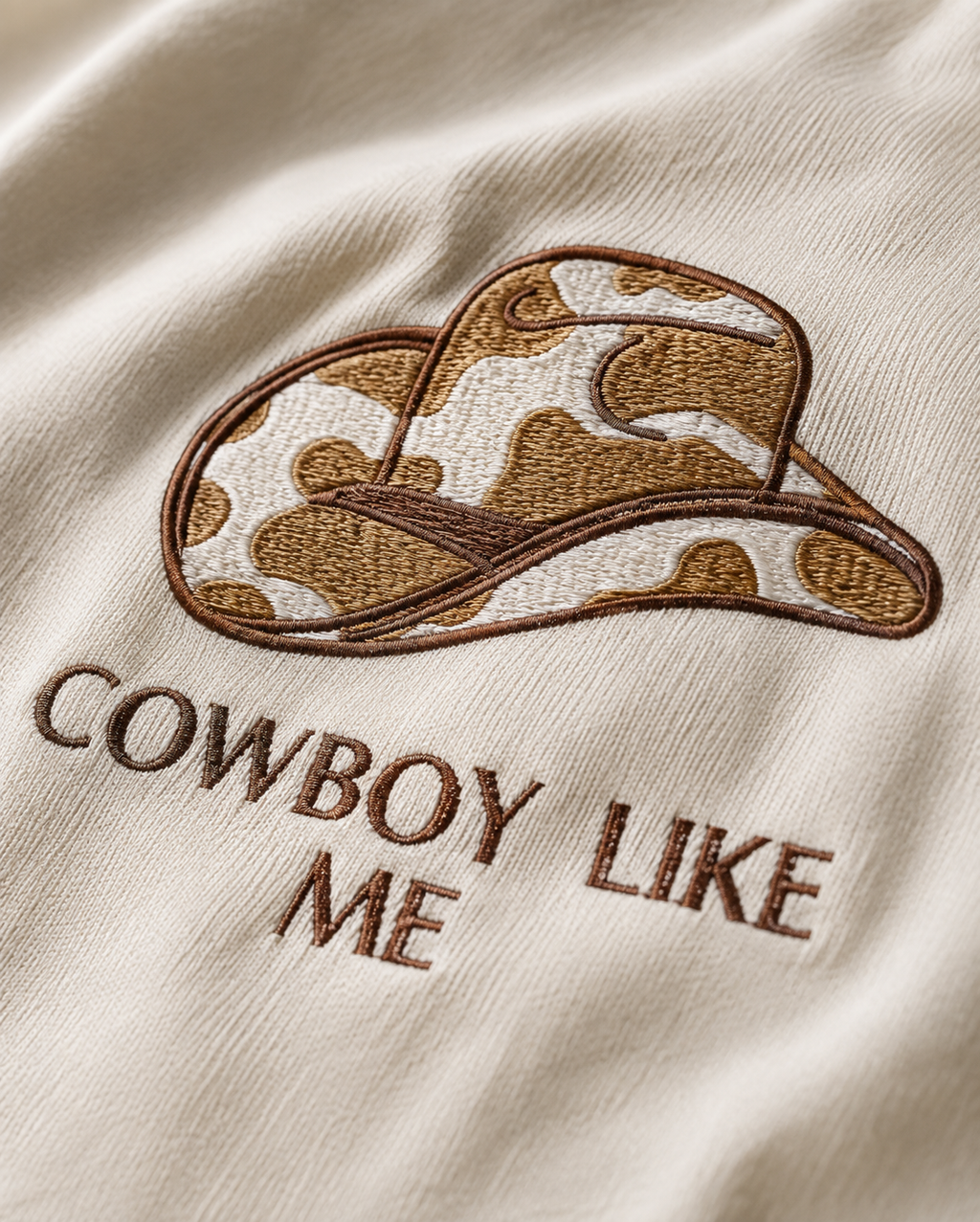 Cowboy Hat Embroidered Oversized T-Shirt