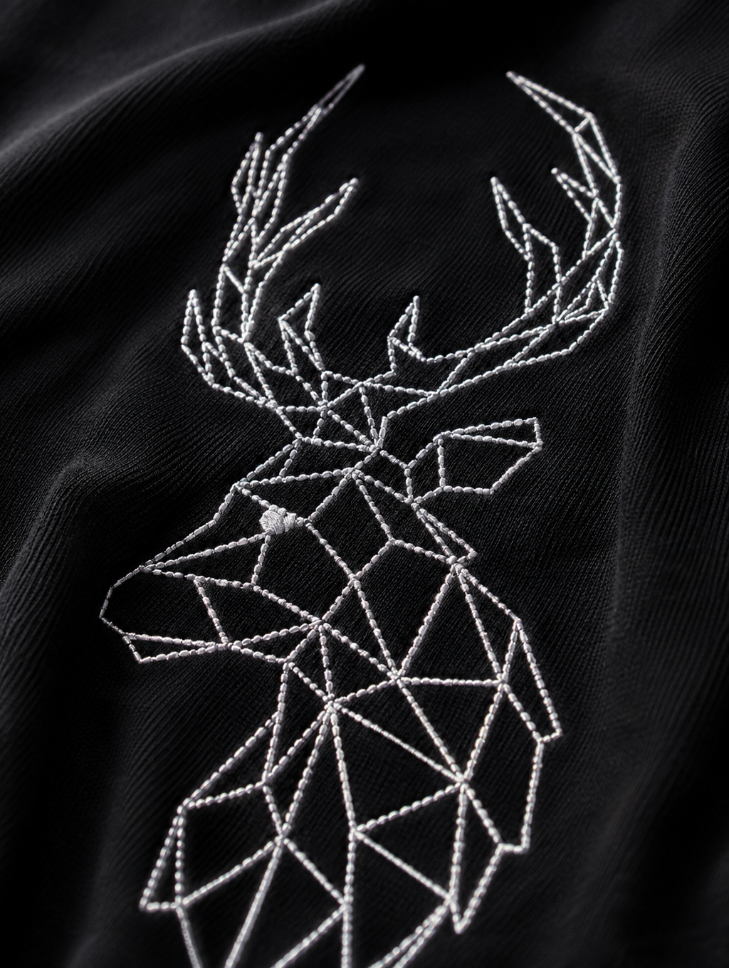 Geometric Monarch Embroidered Oversized T-Shirt