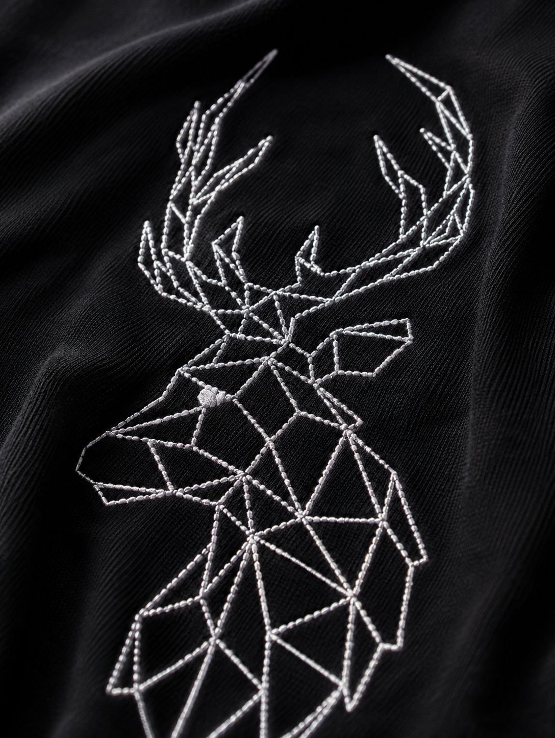Geometric Monarch Embroidered Oversized T-Shirt