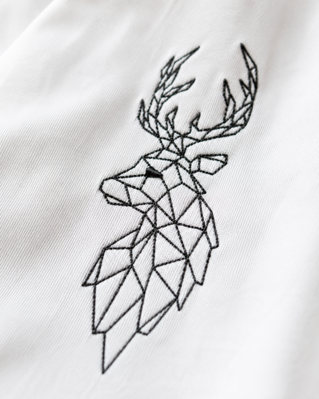 Geometric Monarch Embroidered Oversized T-Shirt