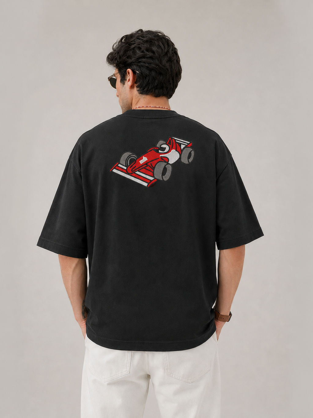 F1 Edition Both Side Embroidered Oversized T-Shirt