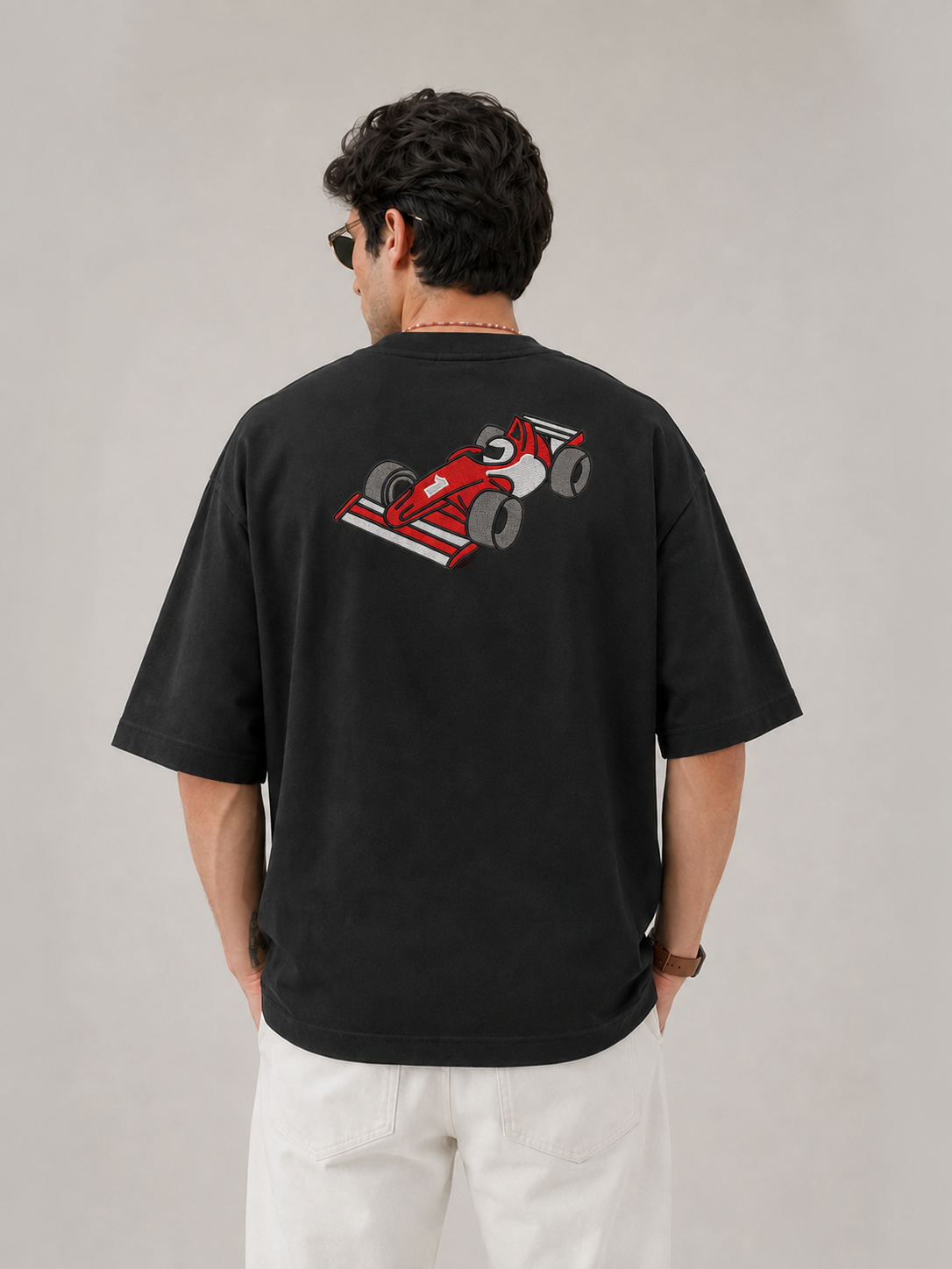 F1 Edition Both Side Embroidered Oversized T-Shirt