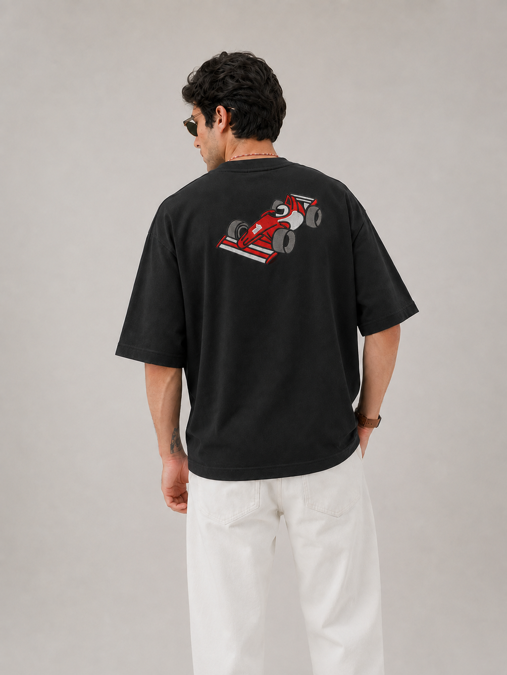 F1 Edition Both Side Embroidered Oversized T-Shirt
