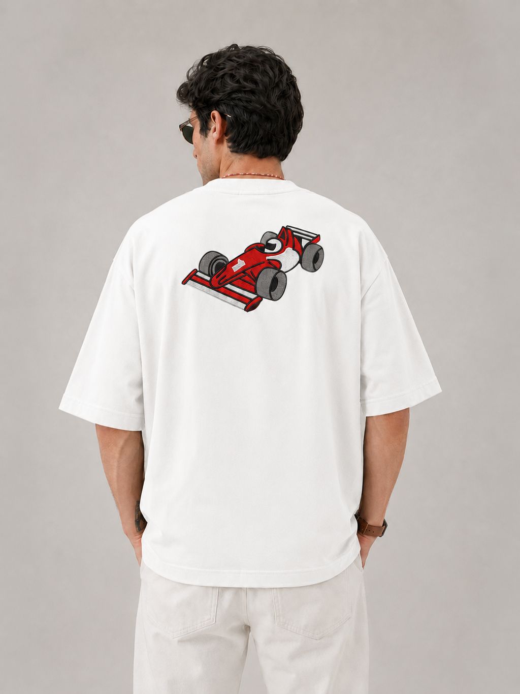 F1 Edition Both Side Embroidered Oversized T-Shirt