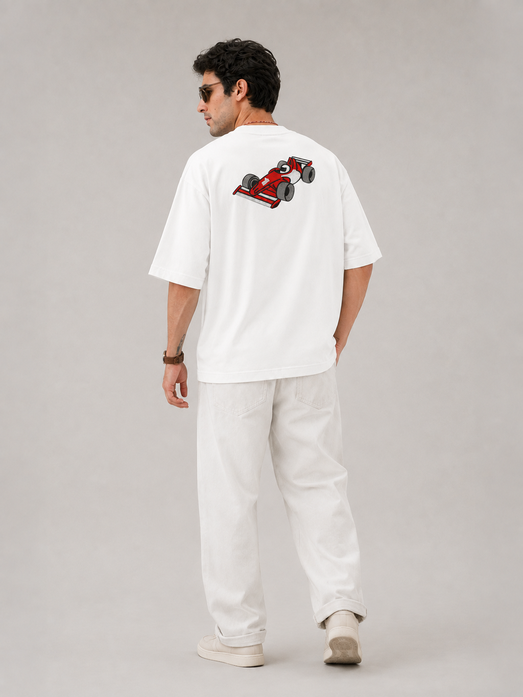 F1 Edition Both Side Embroidered Oversized T-Shirt