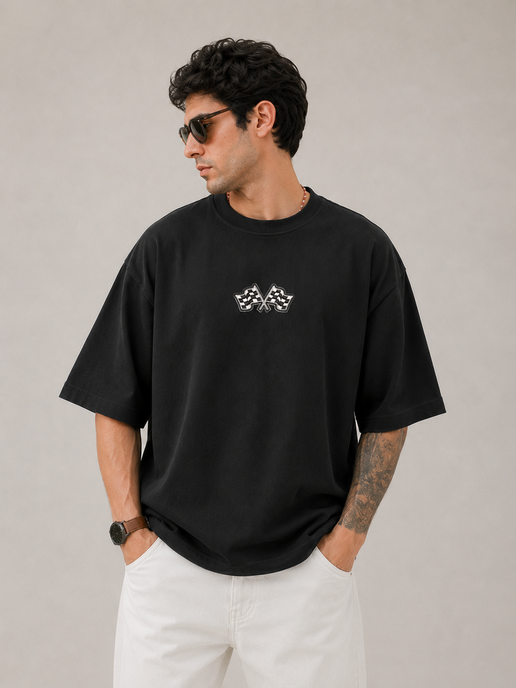 F1 Edition Both Side Embroidered Oversized T-Shirt