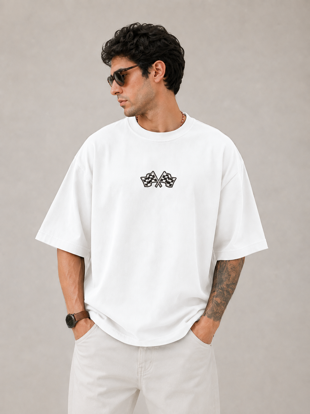 F1 Edition Both Side Embroidered Oversized T-Shirt
