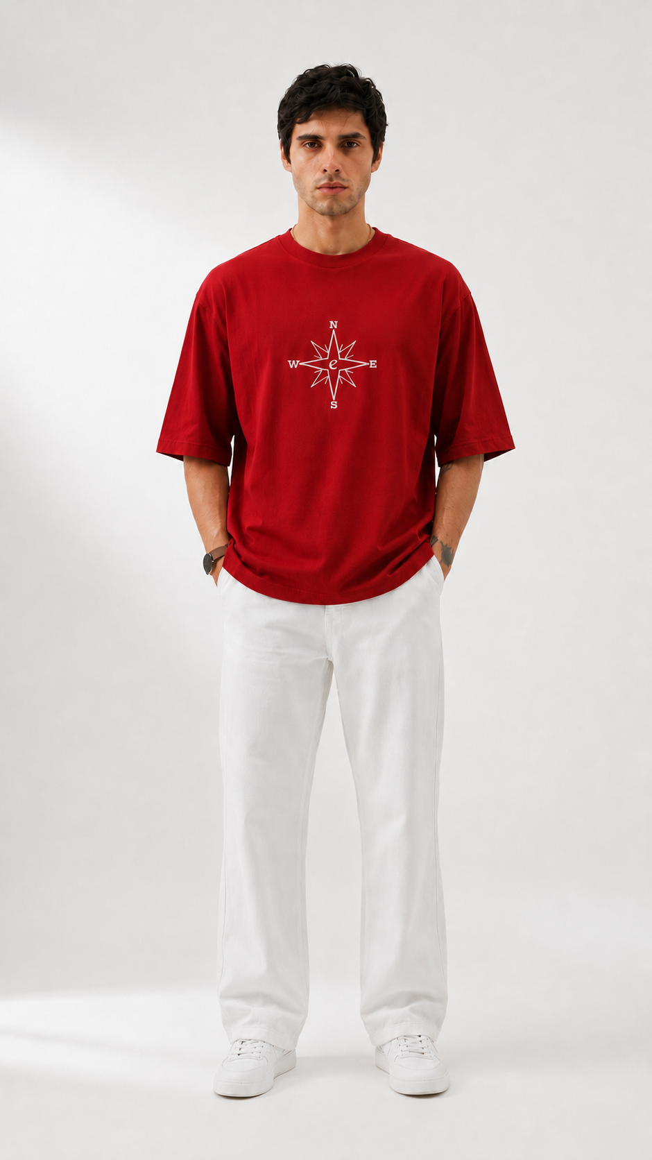 The Direction Embroidered Oversized T-Shirt