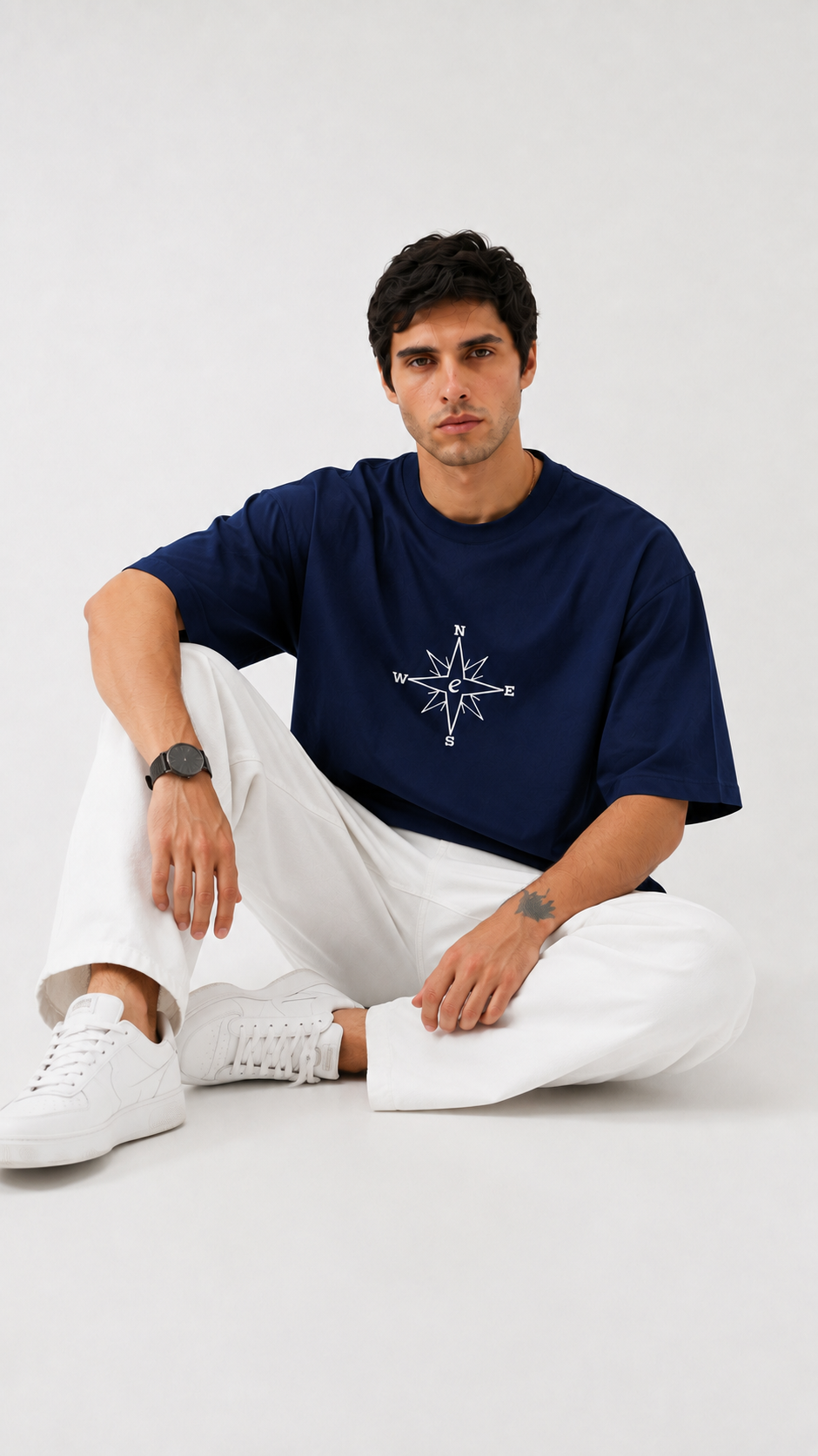 The Direction Embroidered Oversized T-Shirt