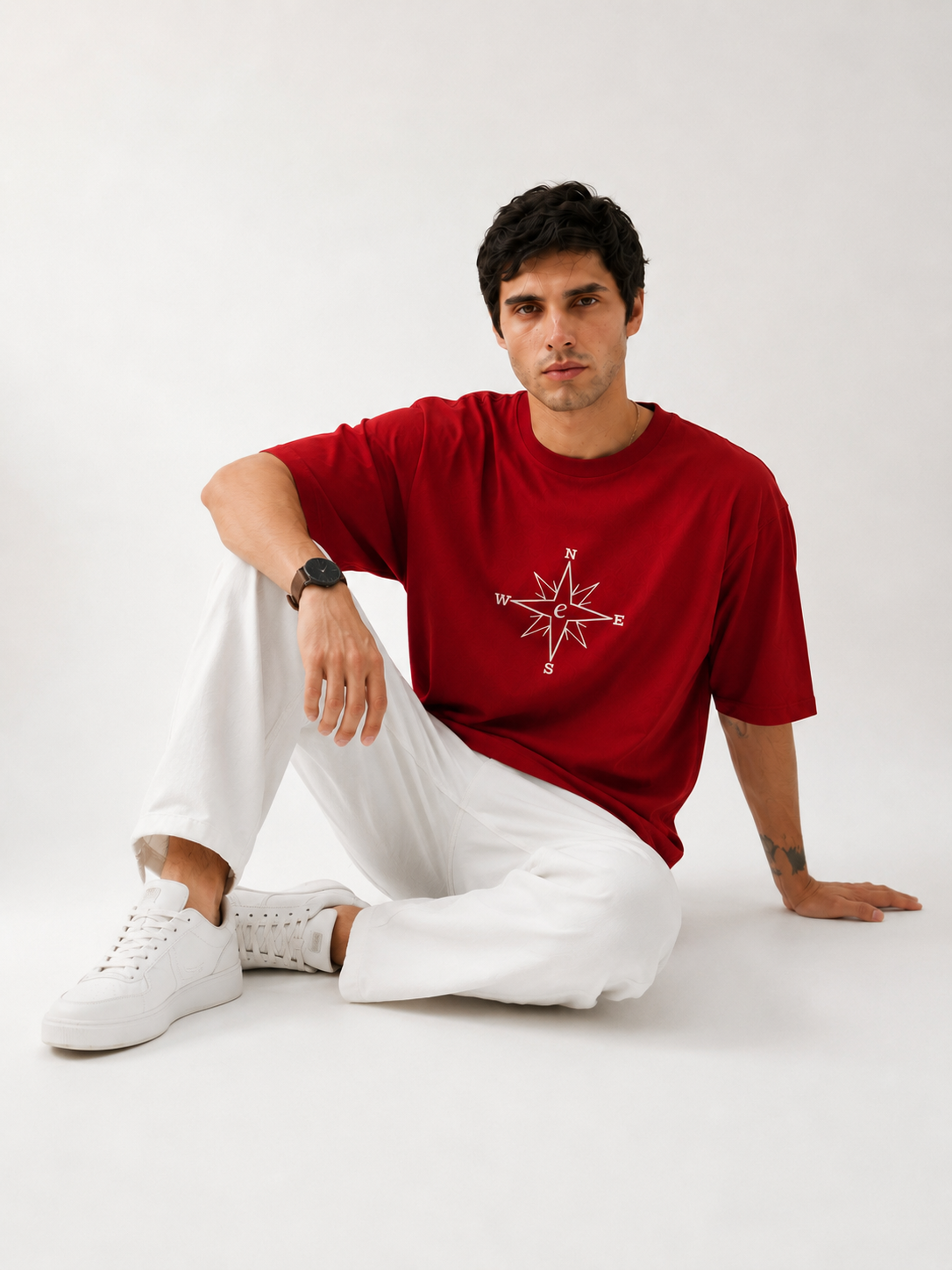 The Direction Embroidered Oversized T-Shirt