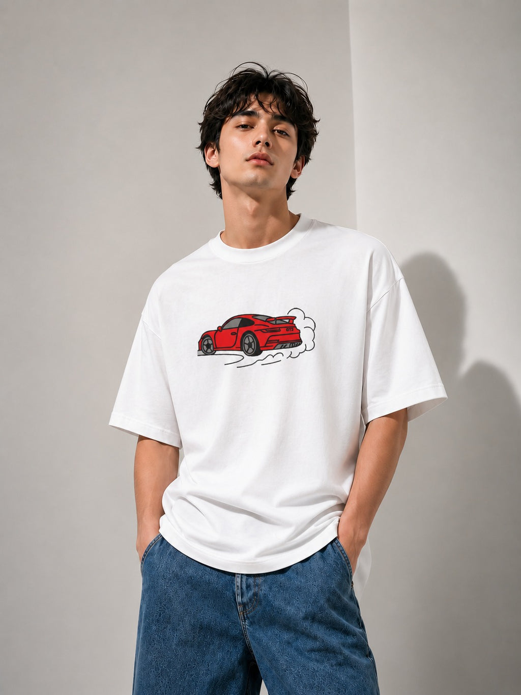 GT3 Drift Embroidered Embroidered Oversized T-Shirt