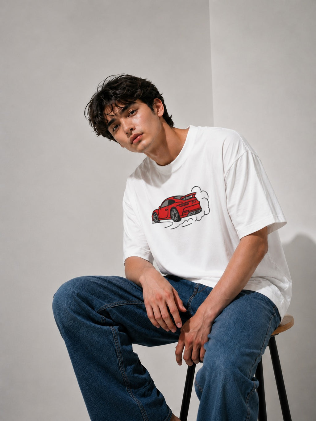 GT3 Drift Embroidered Embroidered Oversized T-Shirt