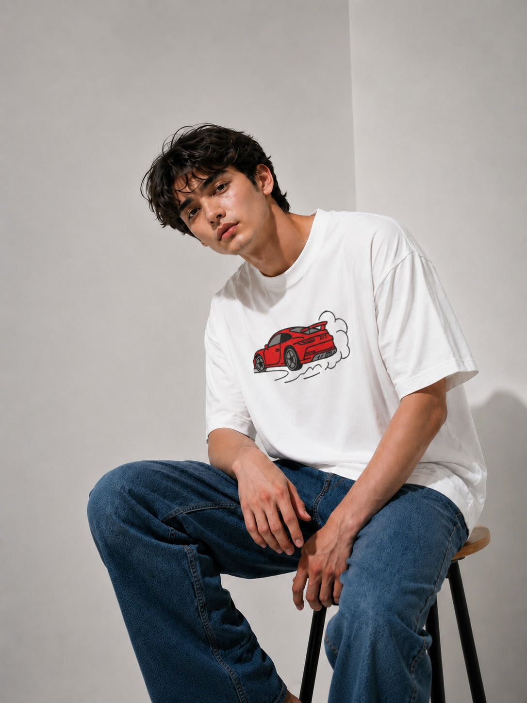 GT3 Drift Embroidered Embroidered Oversized T-Shirt