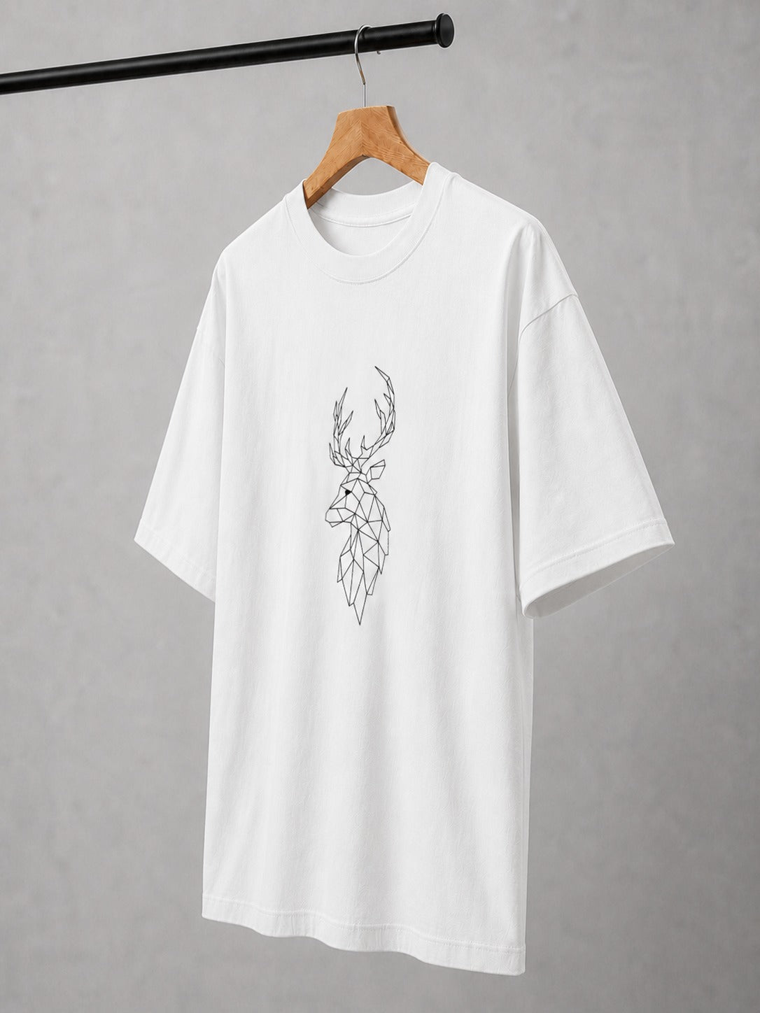 Geometric Monarch Embroidered Oversized T-Shirt
