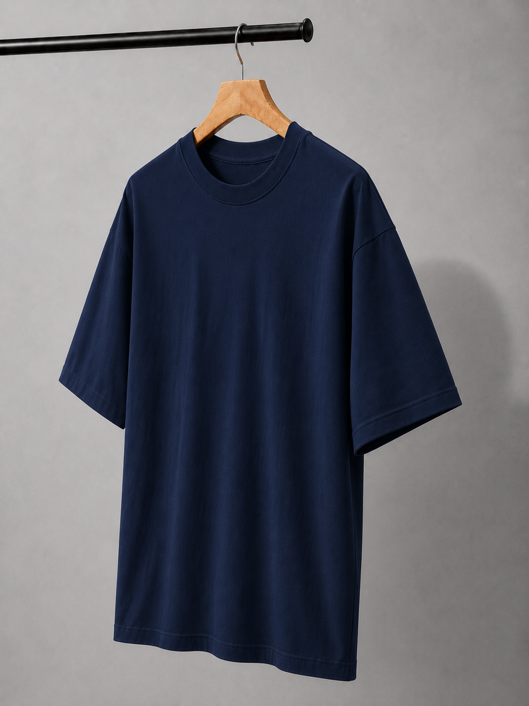 EVERYCLOTHING Signature Navy Blue Oversized T-Shirt