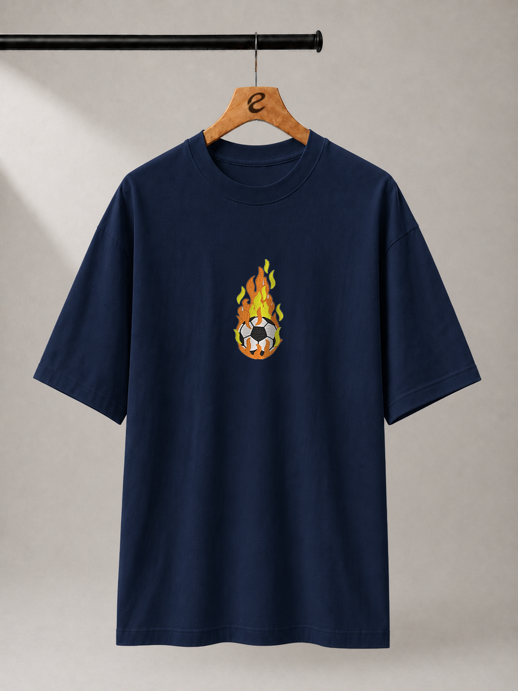 Inferno Kick Embroidered Oversized T-Shirt