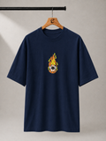 Inferno Kick Embroidered Oversized T-Shirt