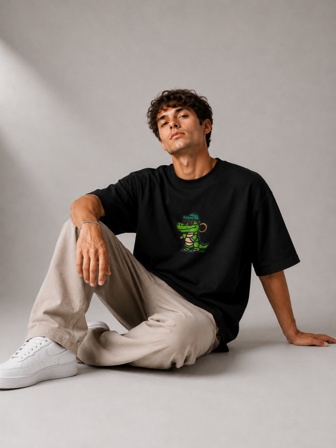 Urban Croc Embroidered Oversized T-Shirt