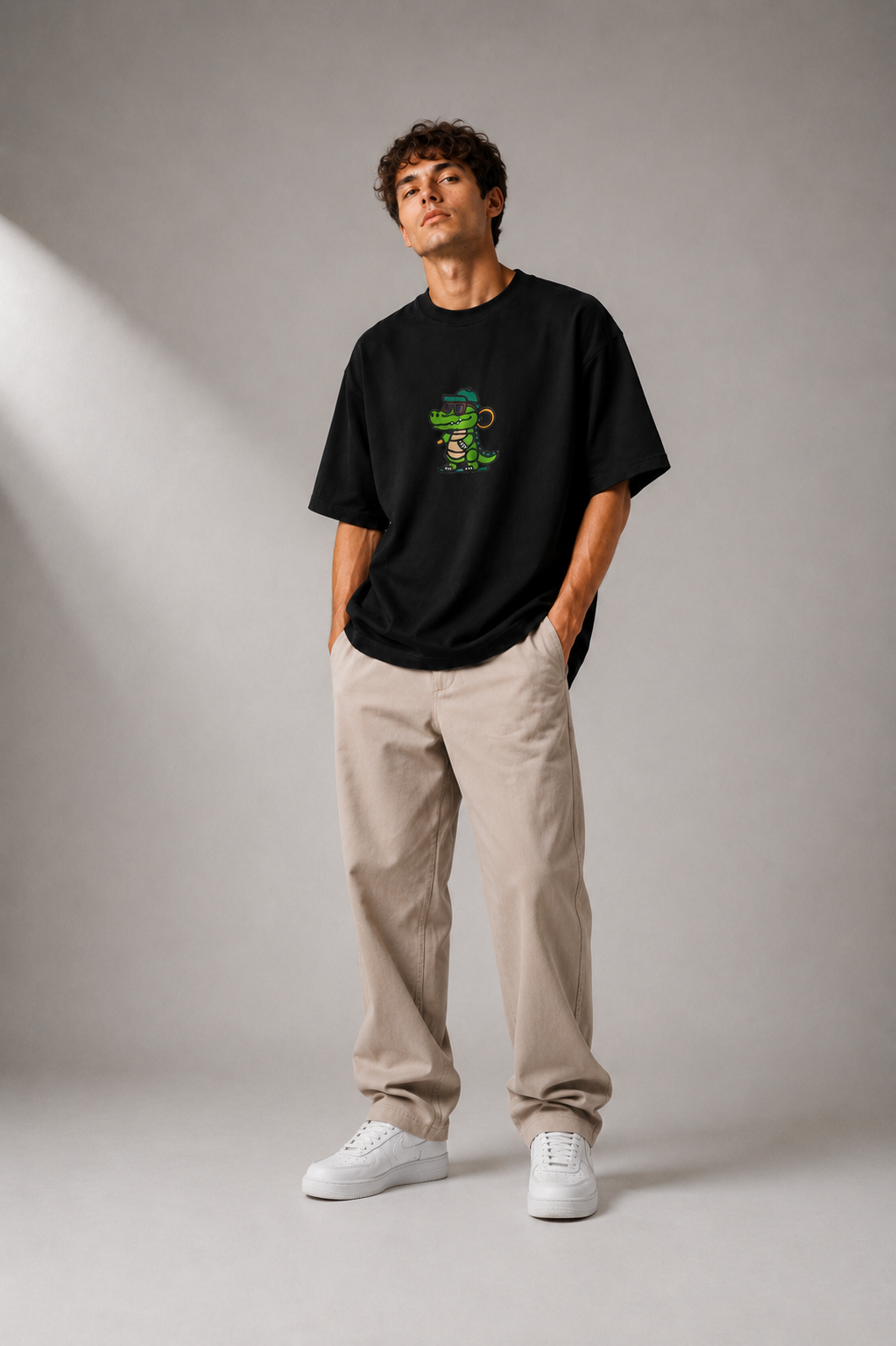 Urban Croc Embroidered Oversized T-Shirt