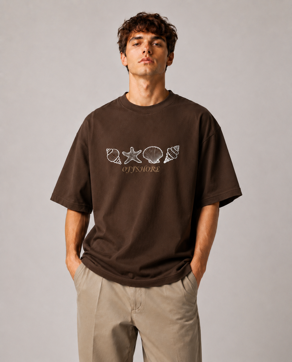 Offshore Embroidered Oversized T-Shirt
