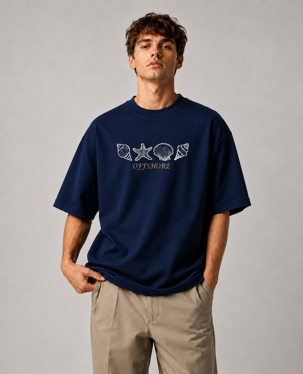Offshore Embroidered Oversized T-Shirt