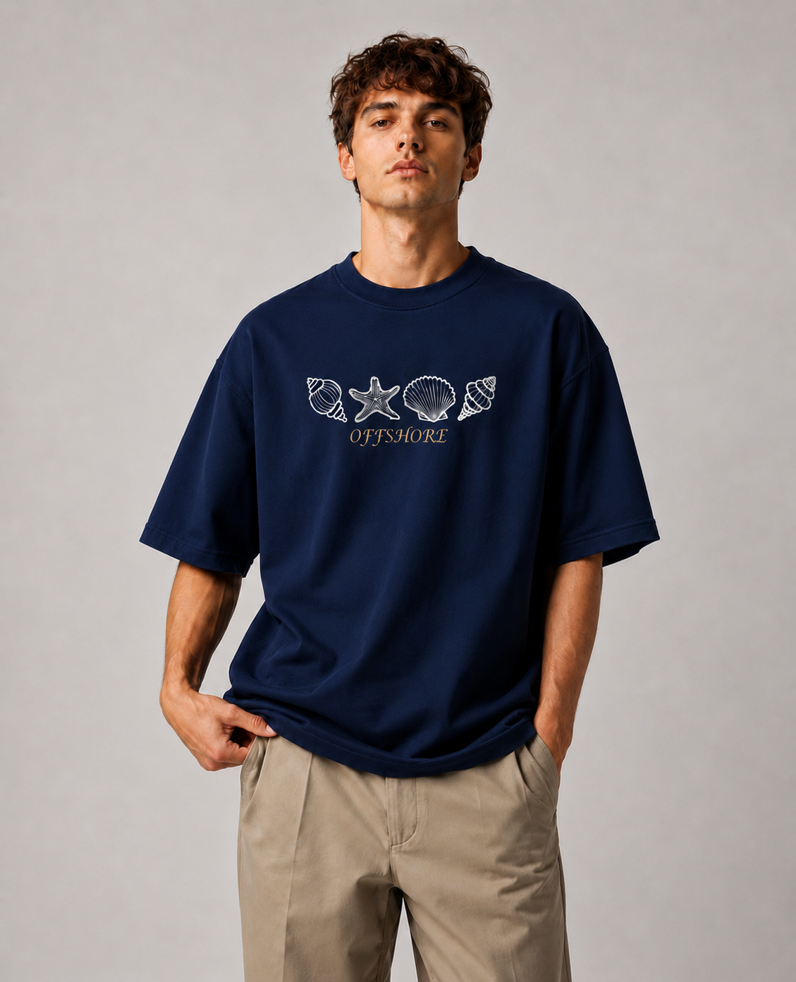 Offshore Embroidered Oversized T-Shirt