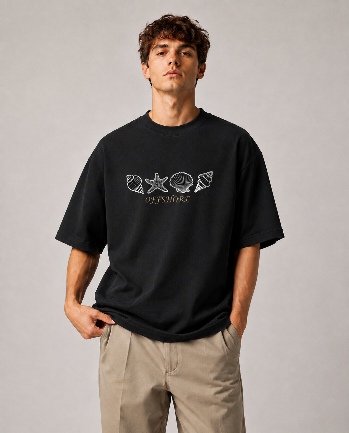 Offshore Embroidered Oversized T-Shirt