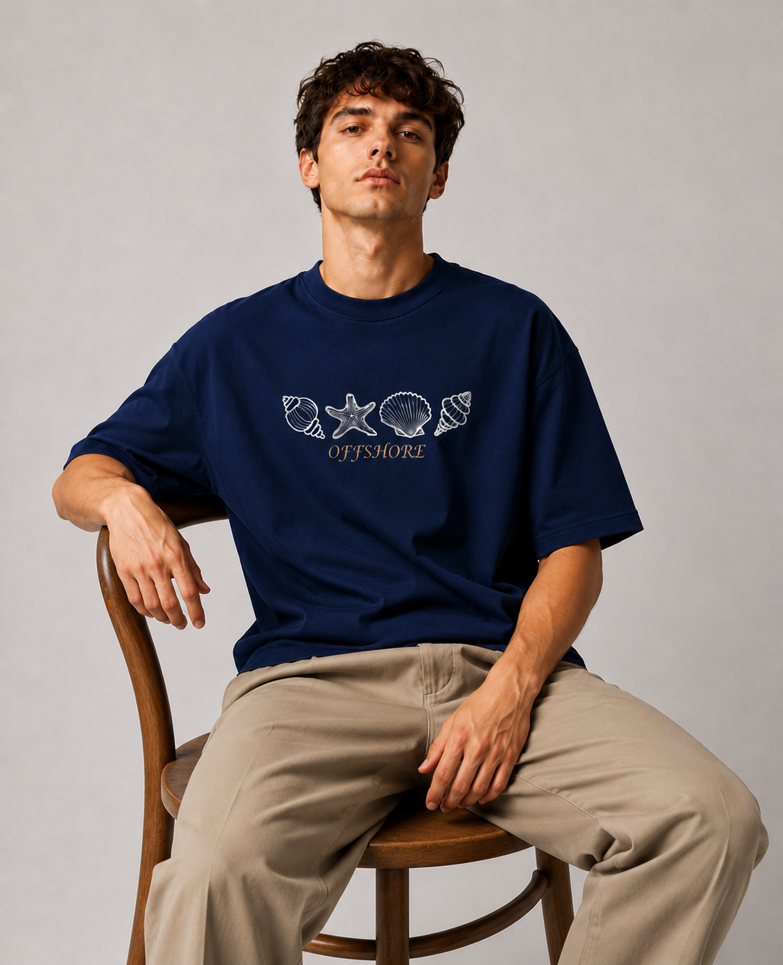 Offshore Embroidered Oversized T-Shirt