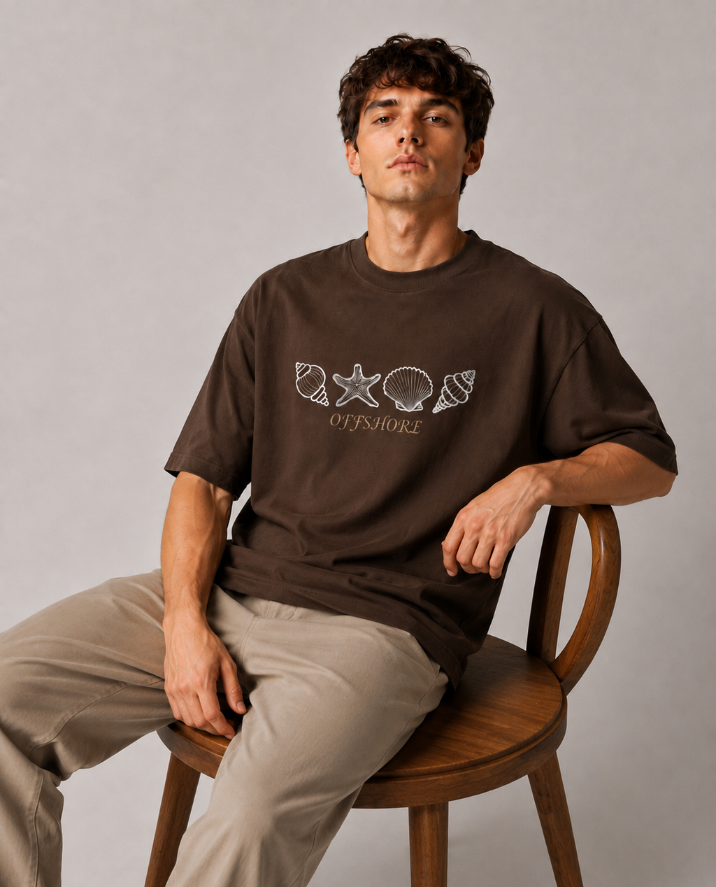 Offshore Embroidered Oversized T-Shirt