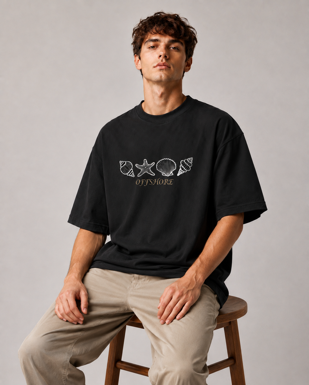 Offshore Embroidered Oversized T-Shirt