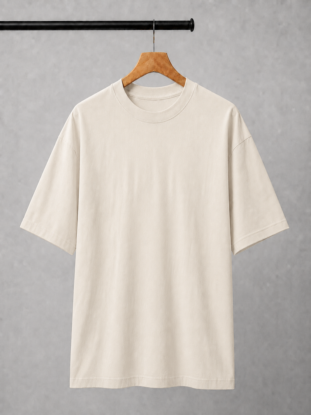 EVERYCLOTHING Signature Off-White Oversized T-Shirt
